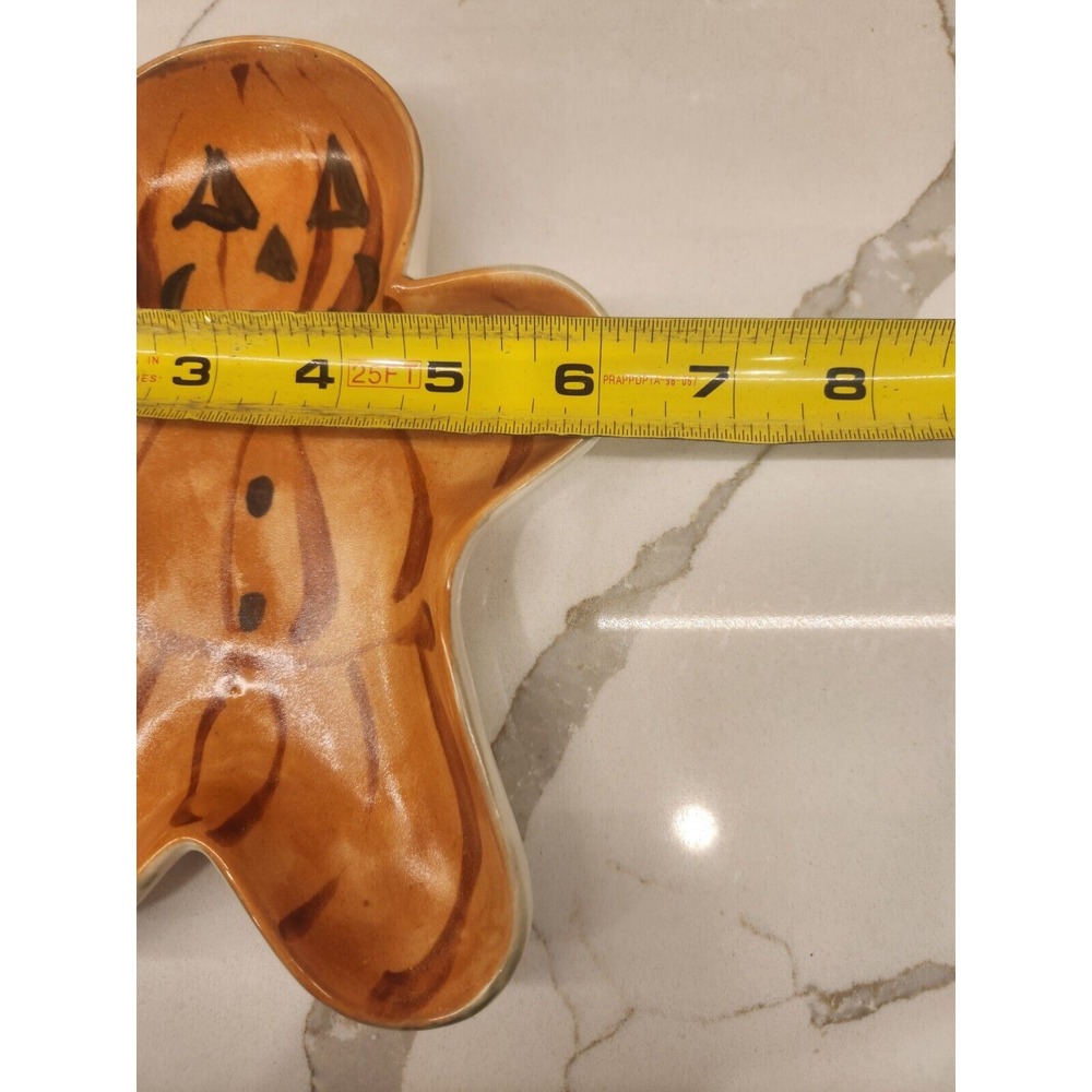 Ceramic Hand Made Pottery Pumpkin Trinket Dish Bowl Signed By Artist 2007 - Picture 10 of 11